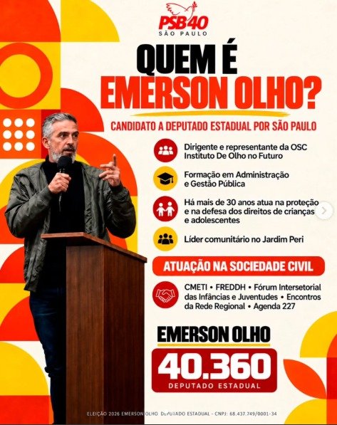Emerson Olho discursando na tribuna
